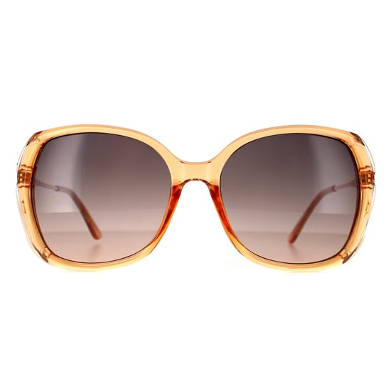 Guess Oval Womens Shiny Beige Smoke Gradient GF0396 - Image 1