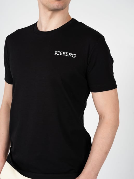 Iceberg T-Shirt C-Neck Men's Black - Image 5