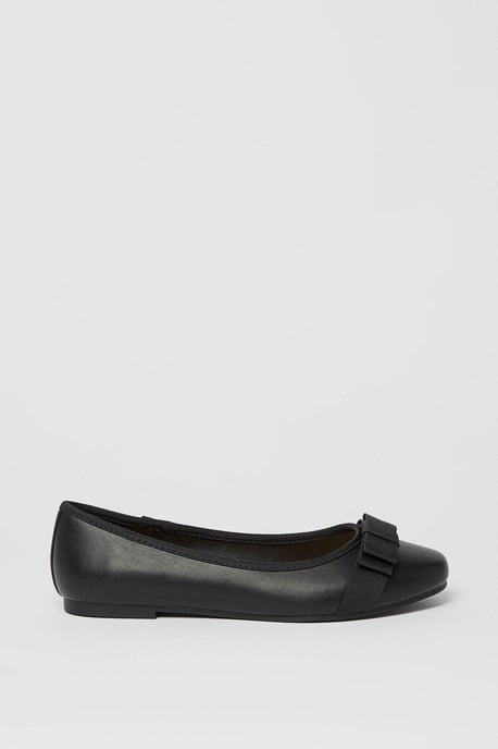 Wide Fit Paris Bow Detail Ballet Pumps - Image 2