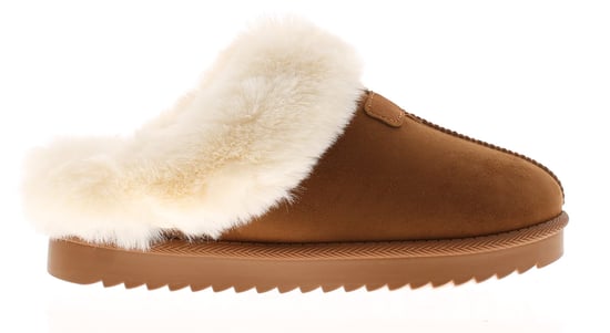 Strollers Womens Mule Slippers Faux Fur Lined Woody tan