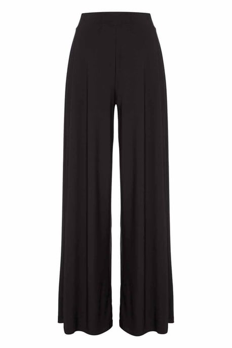 Wide Leg Stretch Trousers Jersey Palazzo Pants - Image 4