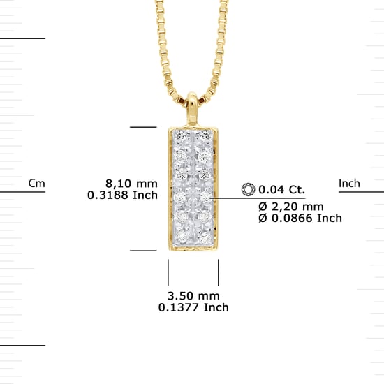 DIADEMA - Necklace with Diamonds - Yellow Gold - Venetian Chain