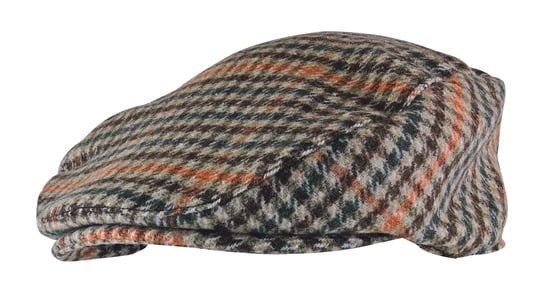 Mens Traditional Checked Tweed Flat Cap | Sock Snob | Newsboy Style - GL228 Red / Green - Image 1