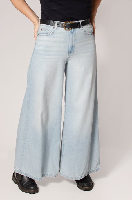Denim High Rise Palazzo Jeans