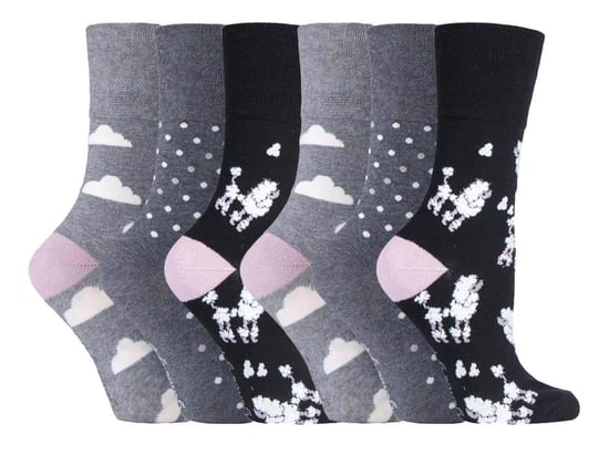 Gentle Grip - 6 Pairs Ladies Gentle Grip Non Elastic Socks - GG201 - Image 1