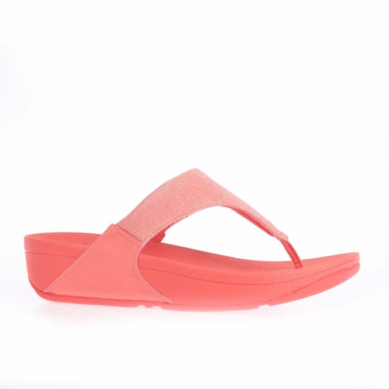 Dames Fit Flop Lulu Shimmerlux teen-post sandalen in koraal - Image 2