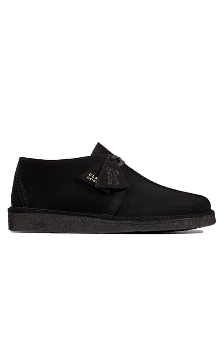 Clarks Originals Desert Trek Casual Shoe Black Suede - Image 1