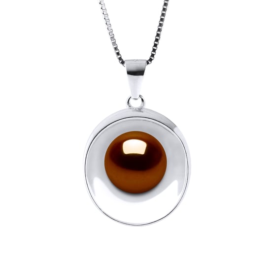 REFLECTIONS Necklace Freshwater Pearl 9-10 mm Chocolate 925