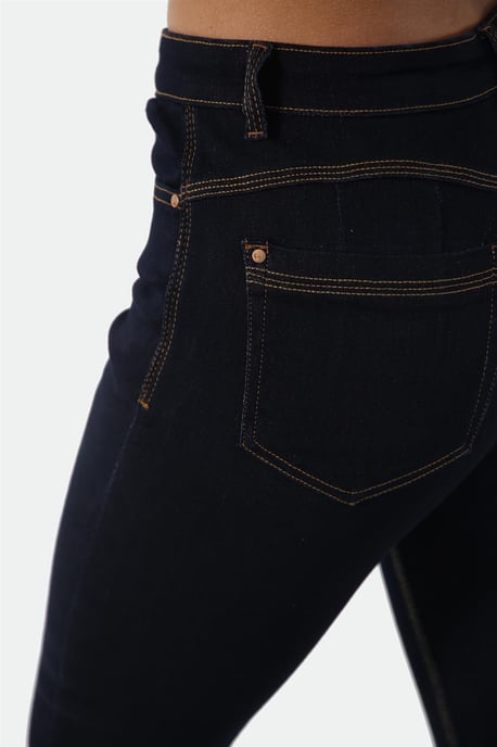 Dames Magic Shaping High Waisted Skinny Fit Jeans in Indigo Blue - Image 5