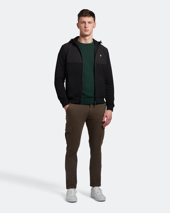 Lyle & Scott Katoenen Merino Trui met Ronde Hals in Groen - Image 2