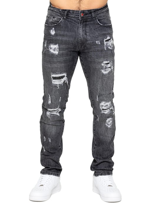 Enzo | Heren Gescheurde Denim Jeans - Image 1