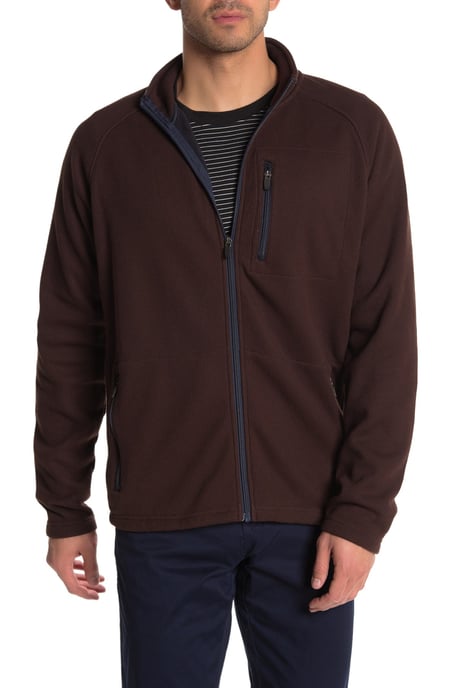 Tailor Vintage Mens Jacket Brown Size Medium M Full-Zip Fleece Lined