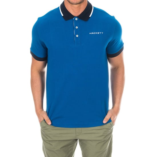 Men's short-sleeved polo shirt with contrast lapel collar HMX1005D