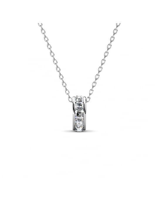 Square Hoop Set and Box - Silver and Crystal - Image 6