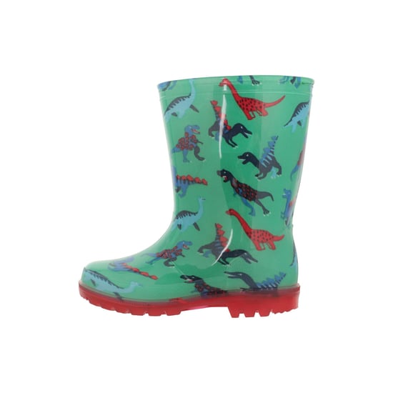 Mountain Warehouse Childrens/Kids Splash Dinosaur Light Up Wellington Boots (Green)