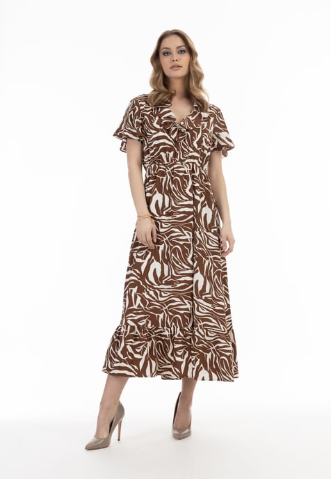 faina dress - zebra print caneva