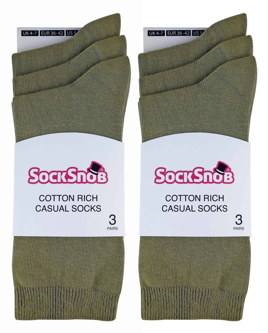 Sock Snob - 6 par enfärgade bomullsstrumpor för damer - Image 2