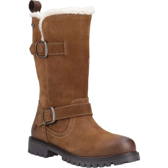 Hush Puppies Winnie Leren Dameslaarzen Tan - Image 1