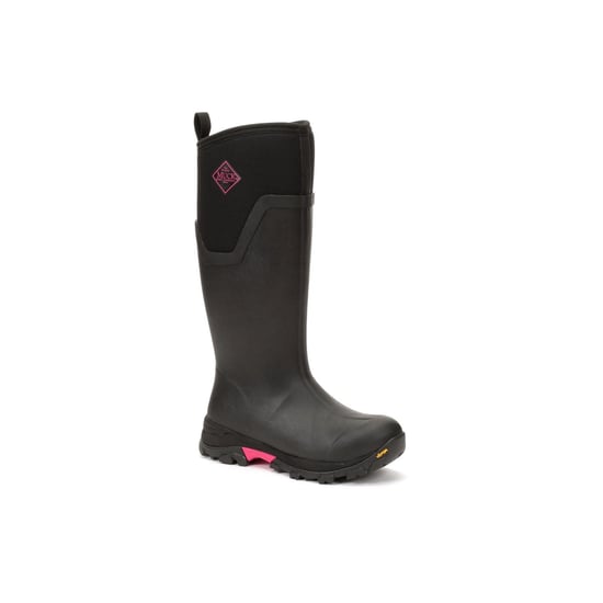 Muck Laarzen Arctic Ice Tall Rubber Zwart/Hot Roze Wellington Laarzen - Image 1