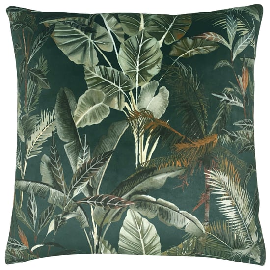 Evans Lichfield Kibale Leaves Tropical Printed Cushion Cover - Image 1