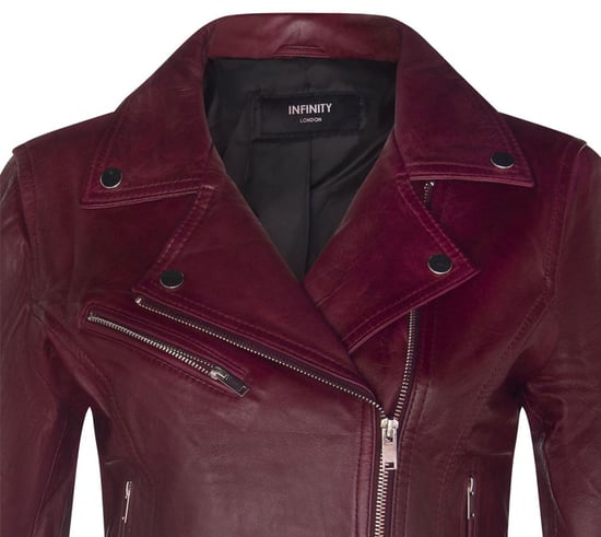Classic Women's Brando Leather Biker Jacket from Loughton