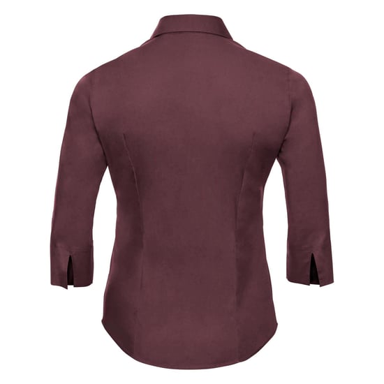 Russell Collection Ladies/Womens 3/4 Sleeve Easy Care Fitted Shirt (Port)
