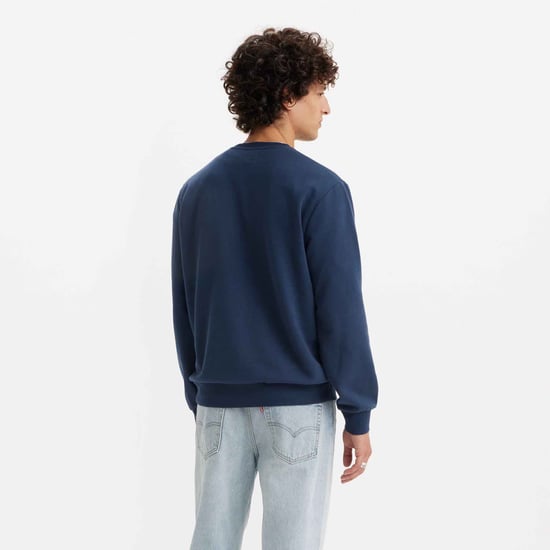 Men's Levis Standard Fit Graphic Crewneck Sweatshirt in Dark Blue