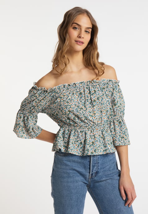 Mymo Blouse Dames Blauw Veelkleurig - Image 3