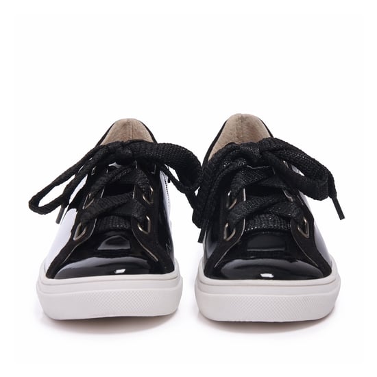 María Barceló Leather Sneakers in Burgundy