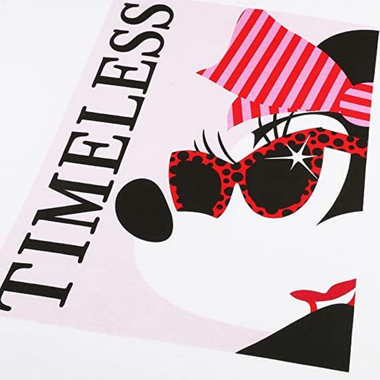 Disney Womens/Ladies Timeless Minnie Mouse Oversized T-Shirt (White/Black/Pink)