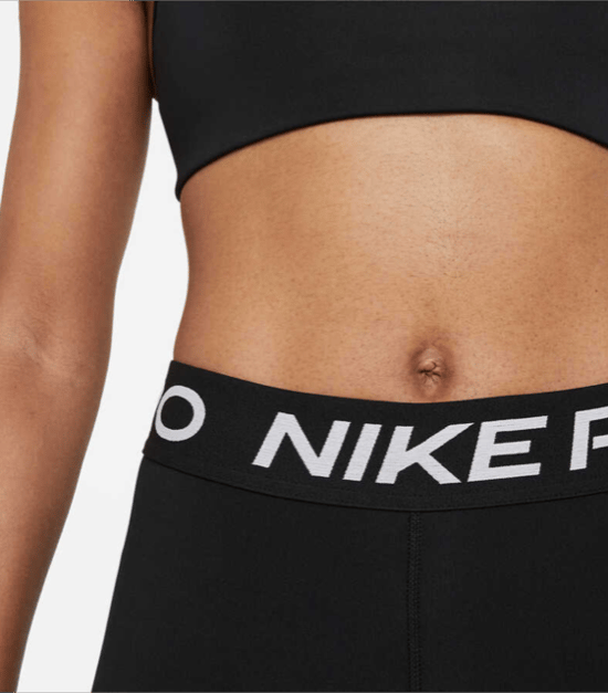 Nike Pro Dames Zwarte Hoge Taille Crop Leggings - Image 6
