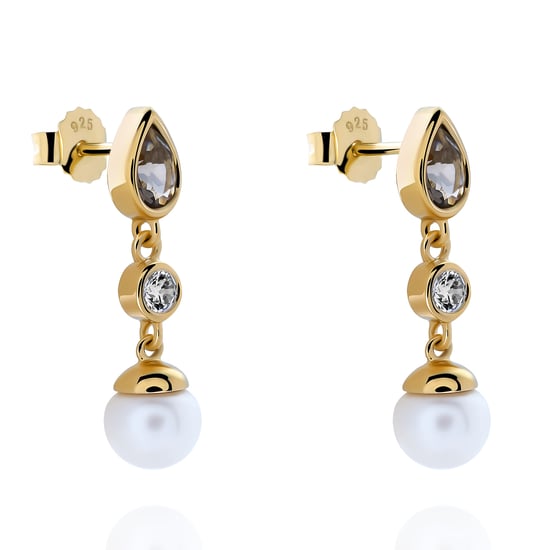 Orphelia 'Lylou' Dames 925 Sterling Zilveren Oorbellen - Goud ZO-7498/G - Image 4