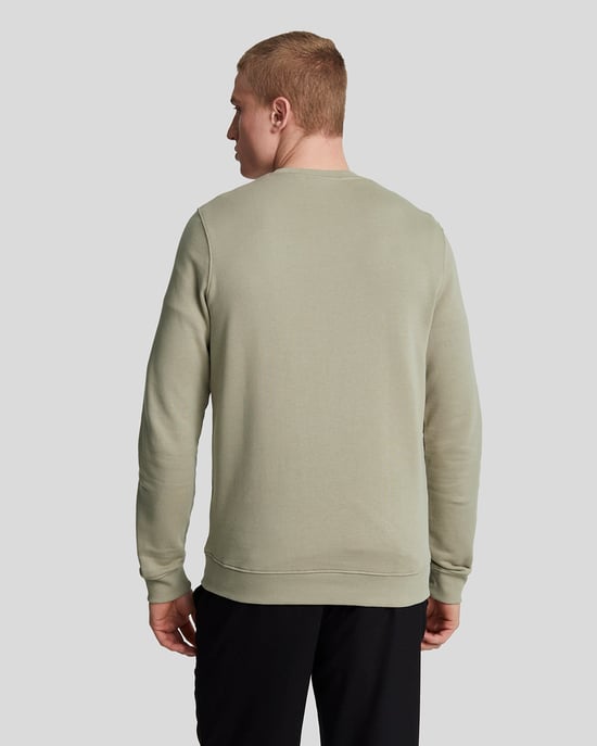 Sweatshirt med rund hals för herrar i grönt - Image 3