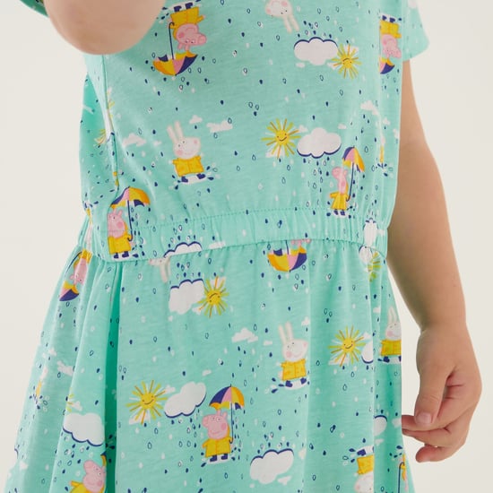 Regatta Baby Girls Peppa Pig Clouds Casual Dress (Aruba Blue)