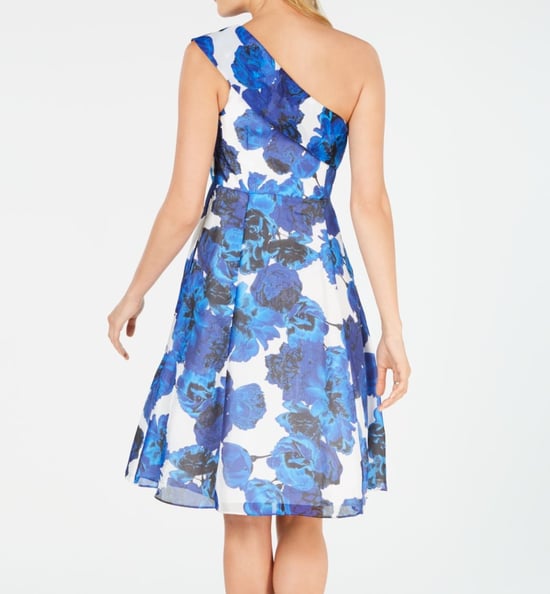 Adrianna Papell Women's Dress Blue Size 14 A-Line Floral Pockets