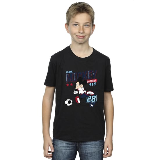 Disney Boys Mickey Mouse Team Mickey Football T-Shirt (Black)