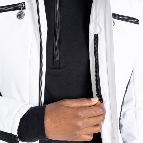 Dare 2B Womens/Ladies Julien Macdonald Mastery Contrast Ski Jacket (White/Black)