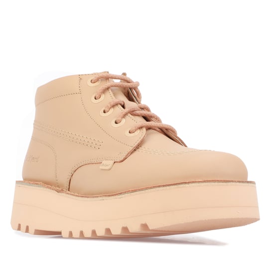 Kickers Stack Up Women's Kickers Kick Hi Stack Boots in Beige