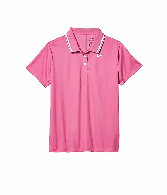 Nike Girl's Shirt Pink Size XL Standard Dri-Fit Short Sleeve Golf Polo