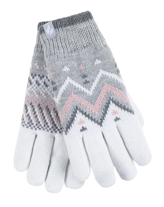 Heat Holders - Värmehandskar för damer i Lodore-stil för vintern - Grå / Grädde - Image 1