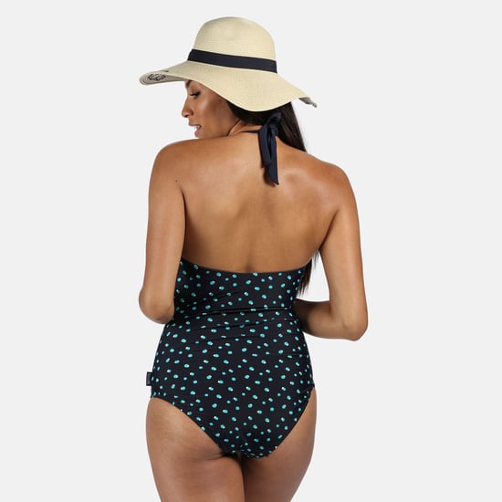 Regatta Womens/Ladies Flavia Polka Dot One Piece Swimsuit (Navy)