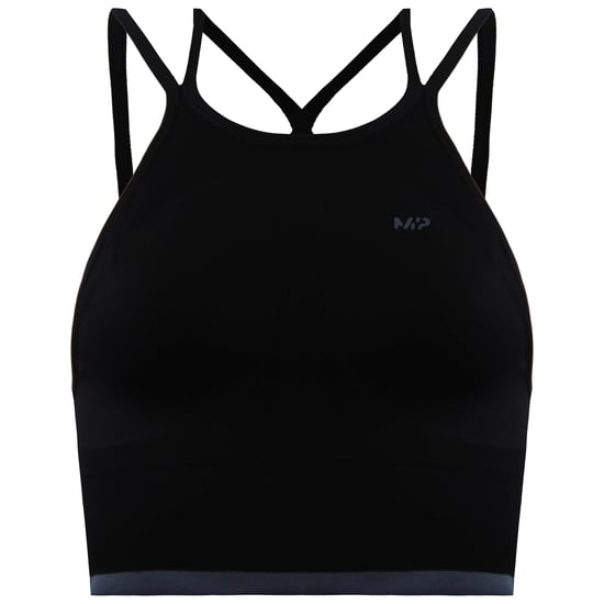 MyProtein Adapt Seamless Womens Black Sports Bra - Image 1