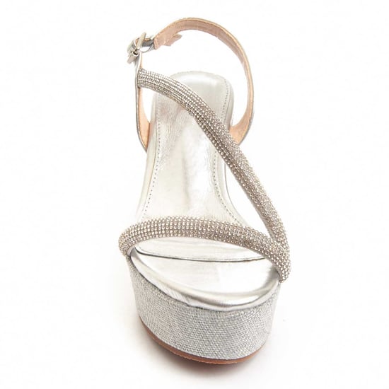 MonteVita Wedge Sparto Sandal Wesparto8 in Zilver - Image 4