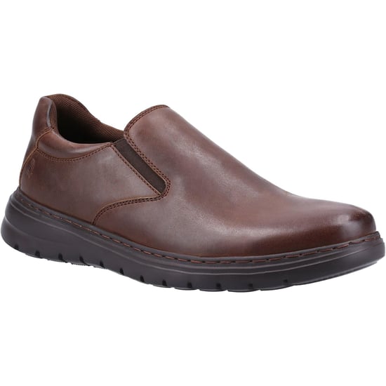 Hush Puppies Mens Trent Leather Casual Shoes (Brown)