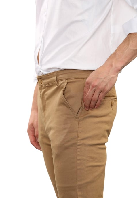 MYT Heren Slim Fit Chino in Tan - Image 5