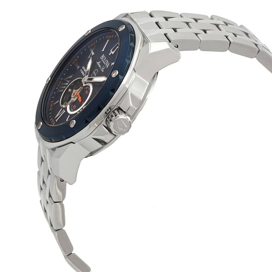 Bulova Marine Star Heren Zilveren Horloge 98A302 - Image 3