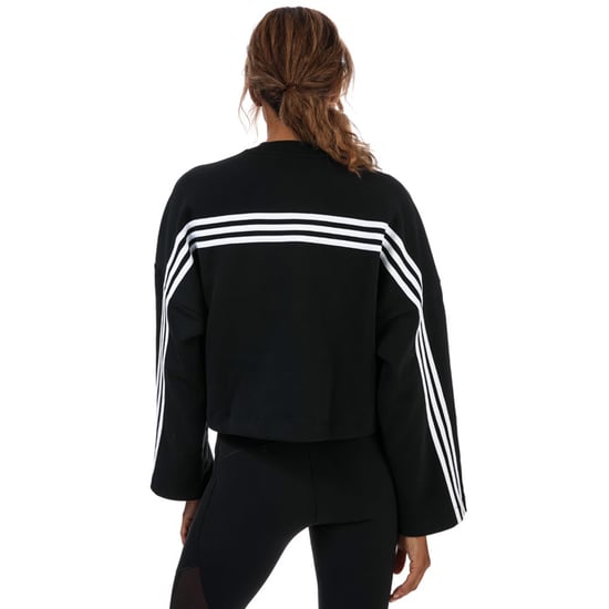 Women's adidas 3-Stripes Doubleknit Sweatshirt in Black