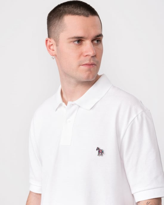 Paul Smith Mens Regular Fit Cotton-Piqué Zebra Logo Polo Shirt