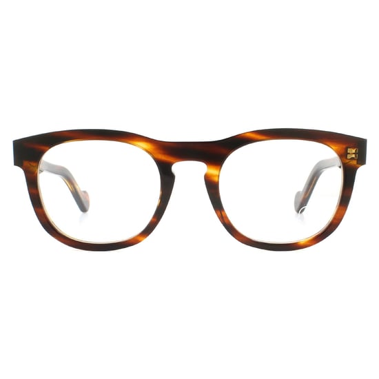 Moncler Round Havana Mens Glasses Frames