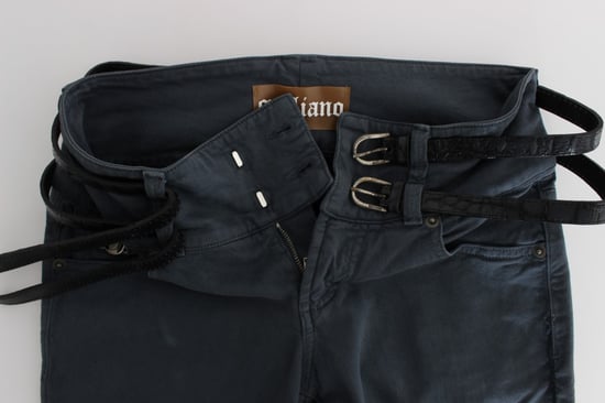 John Galliano Slim Fit High Waist Jeans van katoenmix voor dames. - Image 5